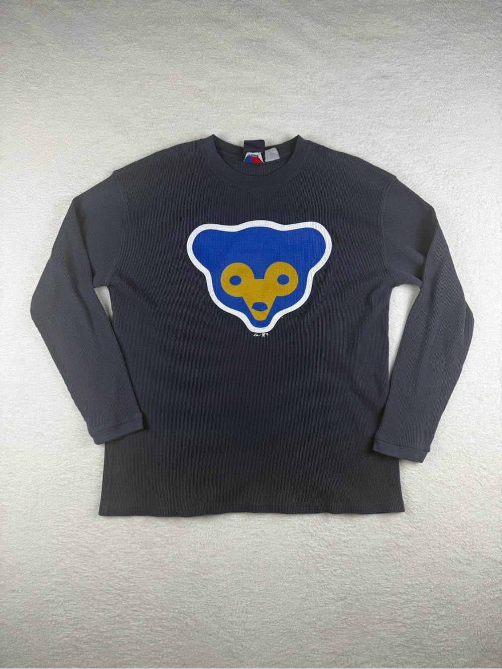 VTG Cooperstown Collection Chicago Cubs Waffle Knit Thermal Large Long Sleeve